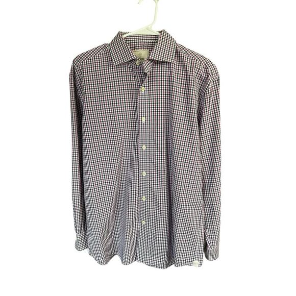Todd Snyder gingham Check Button Shirt 16 32/33 Mens White Purple Preppy - Picture 1 of 8